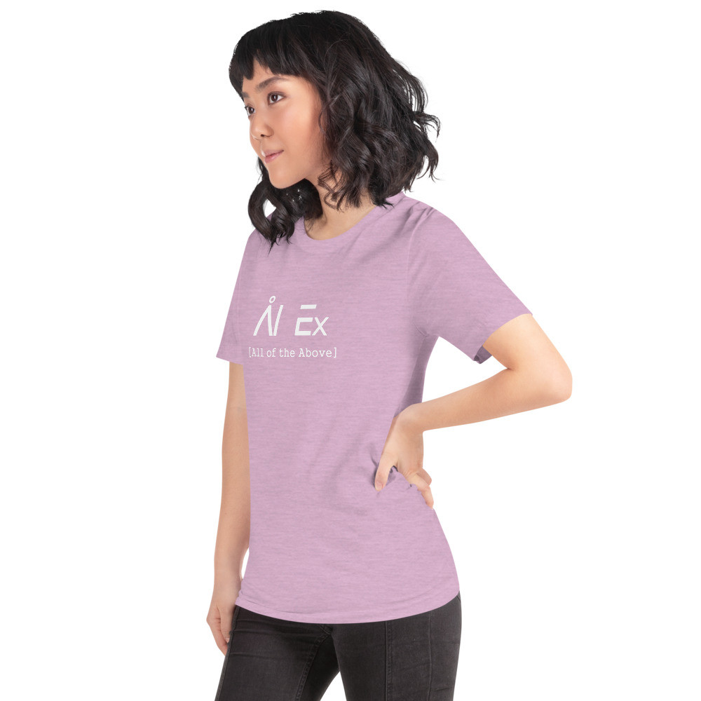 Al Ex Pink White logo Short-Sleeve Unisex T-Shirt