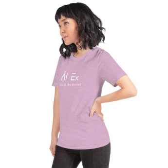 Al Ex Pink White logo Short-Sleeve Unisex T-Shirt