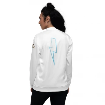 Al Ex White Unisex Bomber Jacket