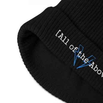Al Ex Organic ribbed beanie