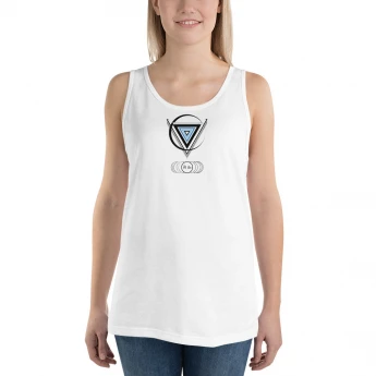 Al Ex AOTA B-Logo White Unisex Tank Top
