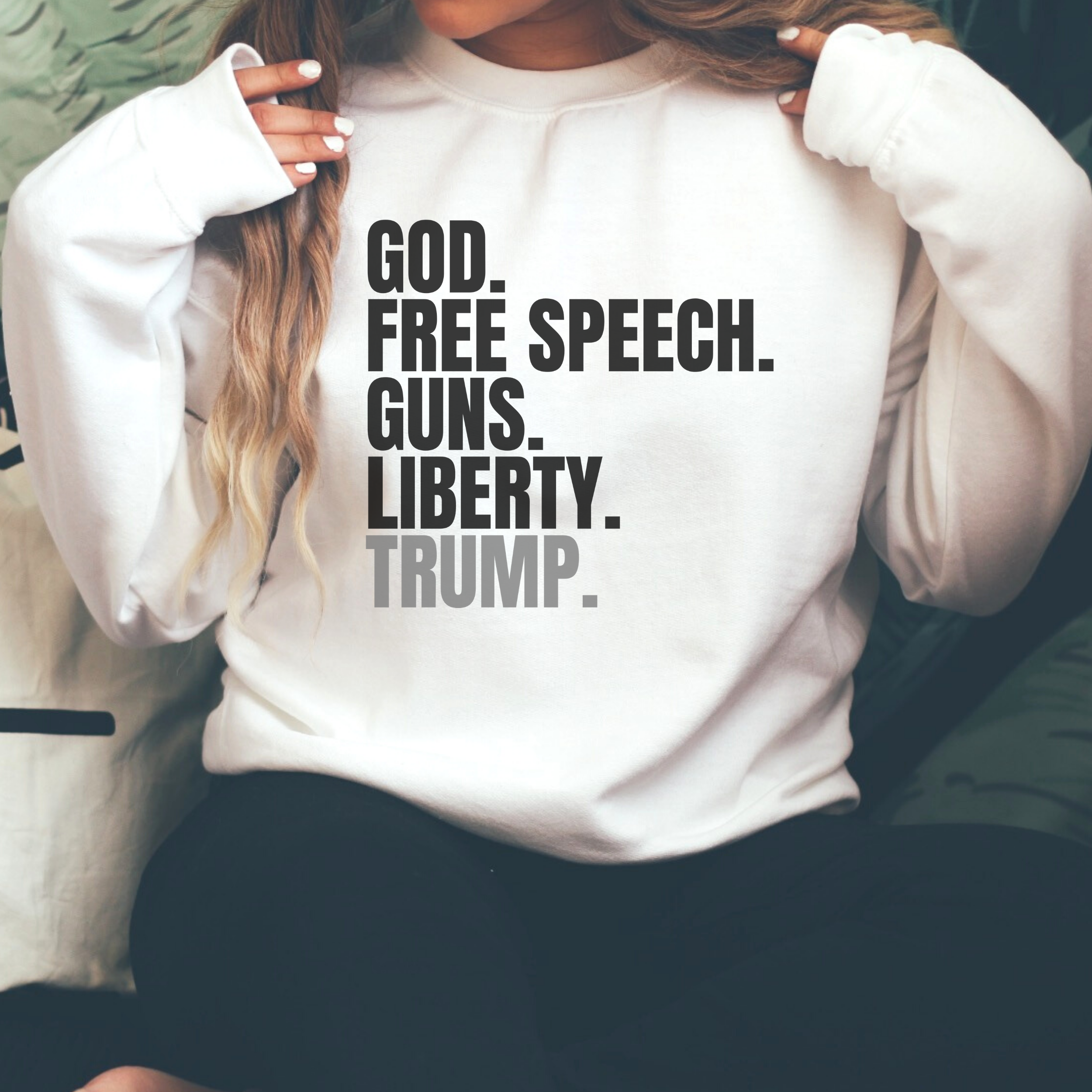 God, Free Speech, Guns, Liberty Trump Unisex Sweatshirt