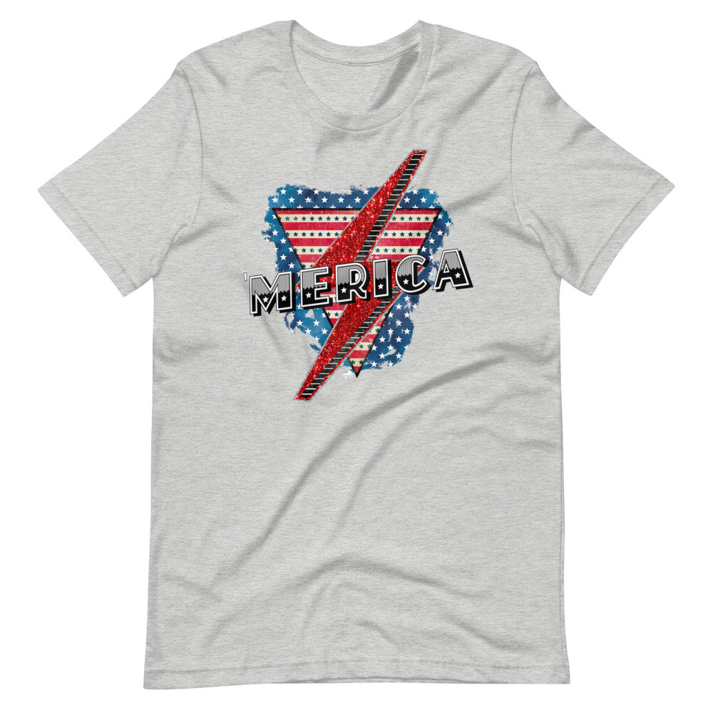 MERICA Patriotic Short-Sleeve Unisex T-Shirt