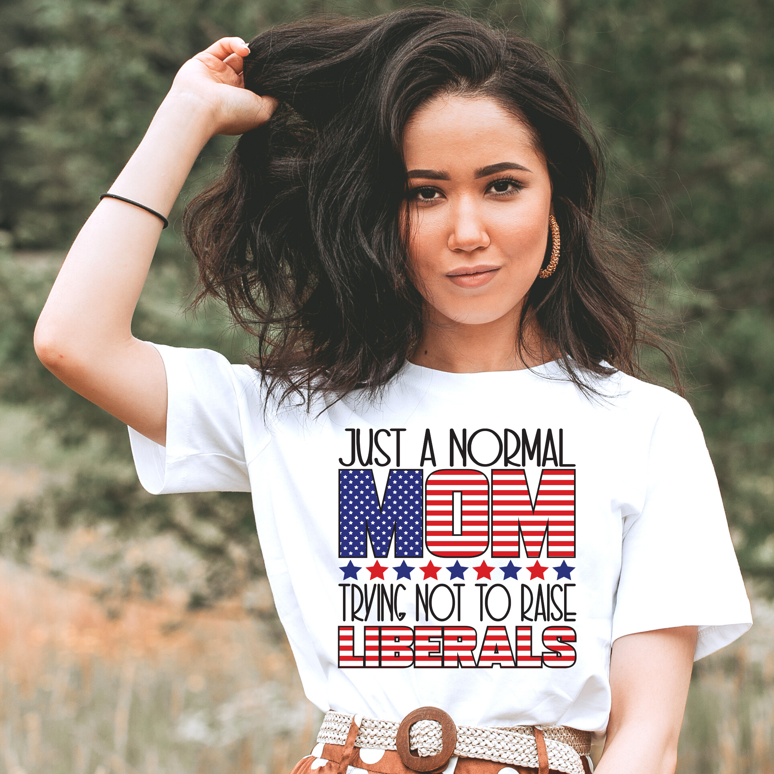 Just a Normal Mom Trying not to Raise Liberals Short-Sleeve Unisex T-Shirt