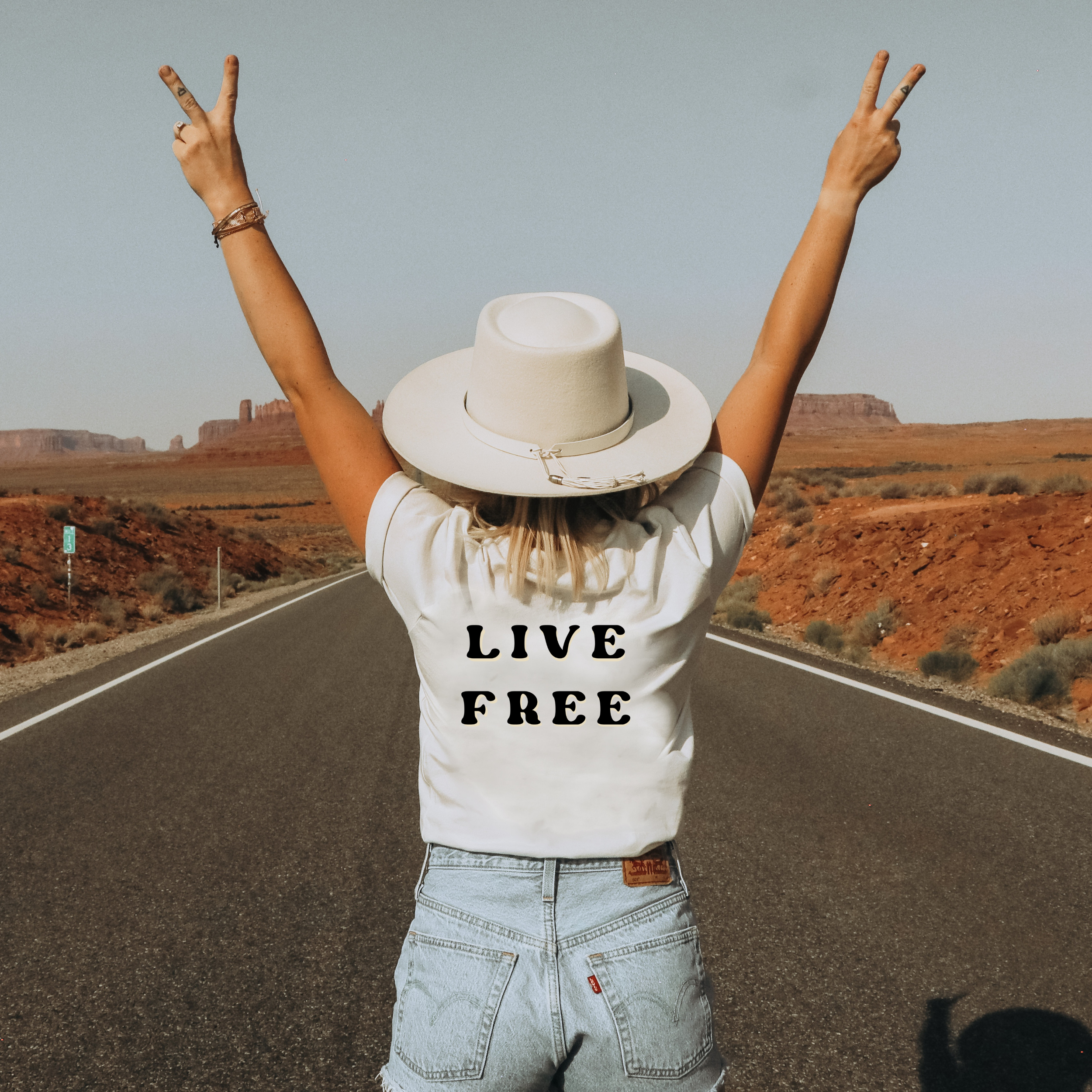 Live Free (Back Print) Short-Sleeve Unisex T-Shirt
