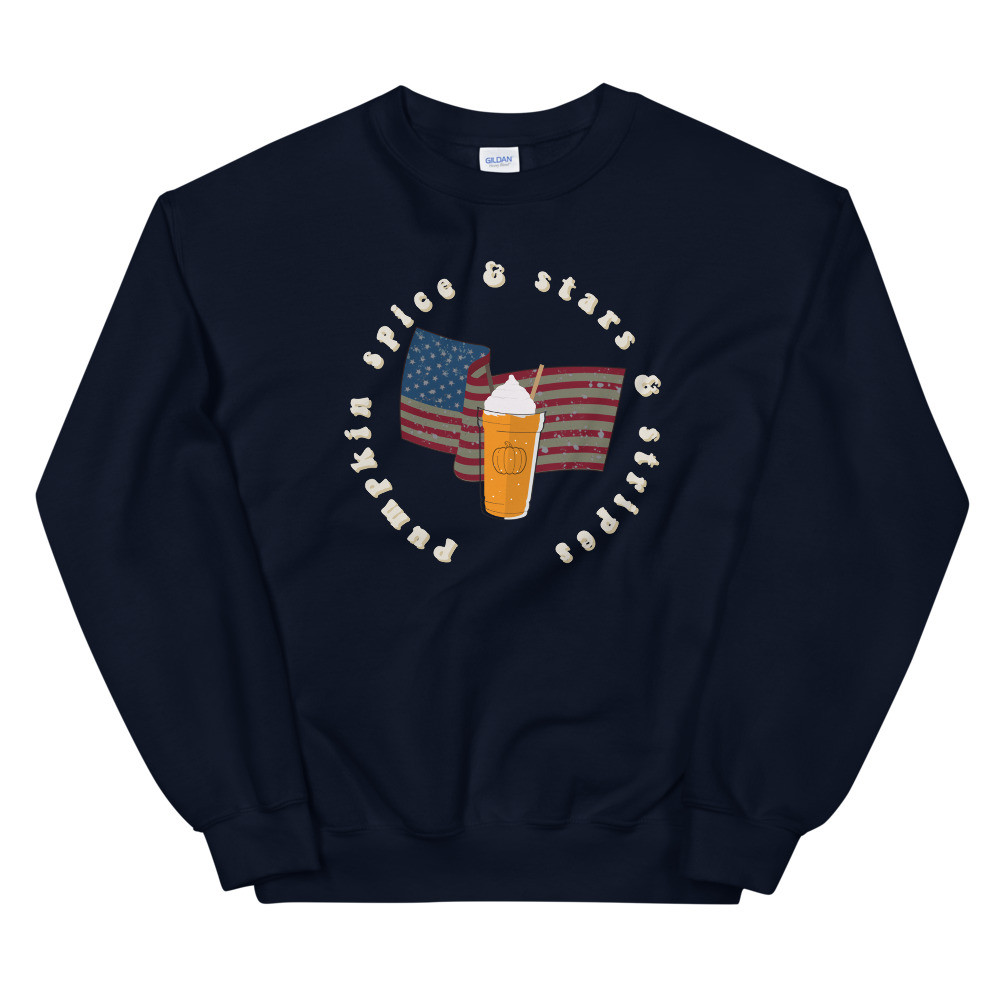 Pumpkin Spice and Stars and Stripes Unisex Sweatshirt