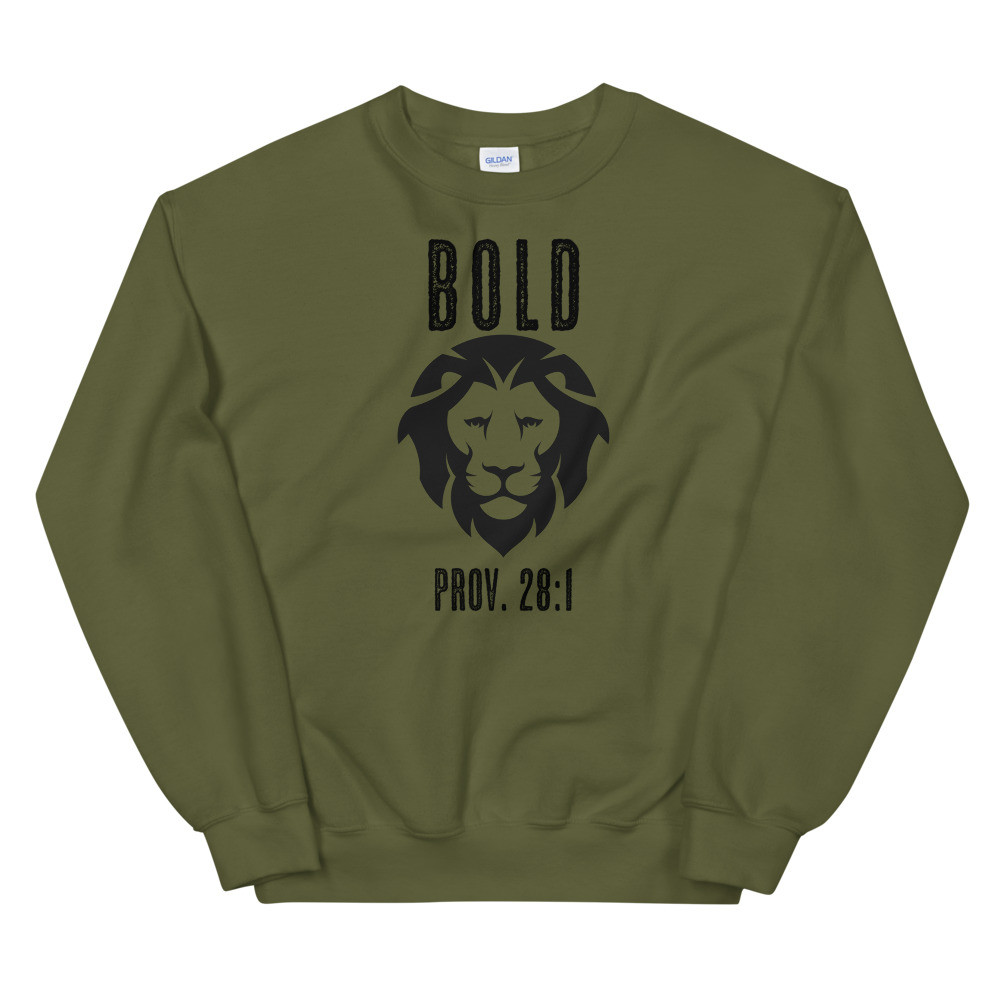 Bold Lion Proverbs 28:1 Unisex Sweatshirt