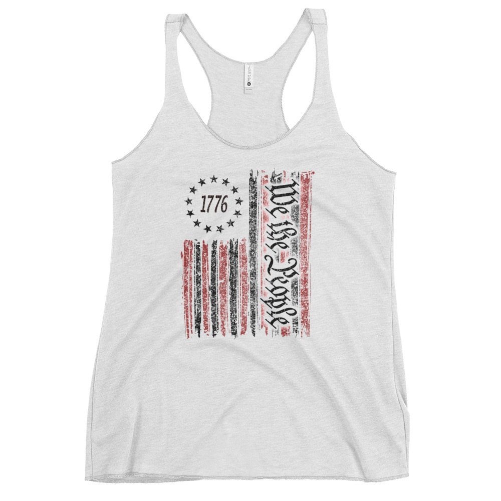 Custom We The People Women's Racerback Tank