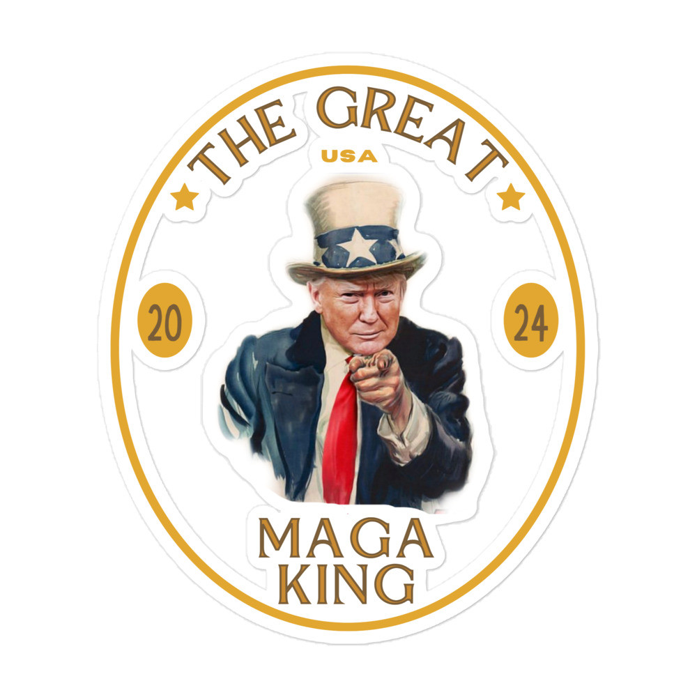 The Great MAGA King sticker, Trump Sticker, Ultra MAGA Sticker