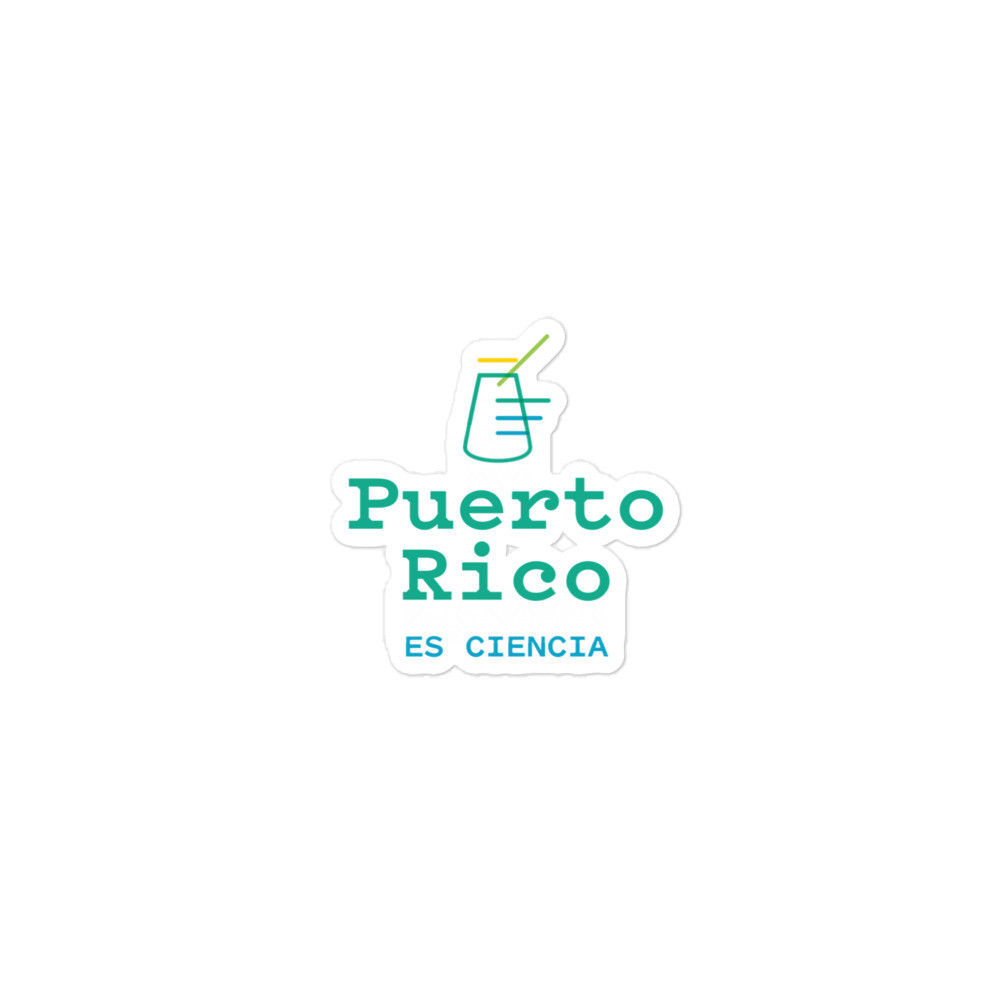Puerto Rico es Ciencia (Beaker) Bubble-free sticker