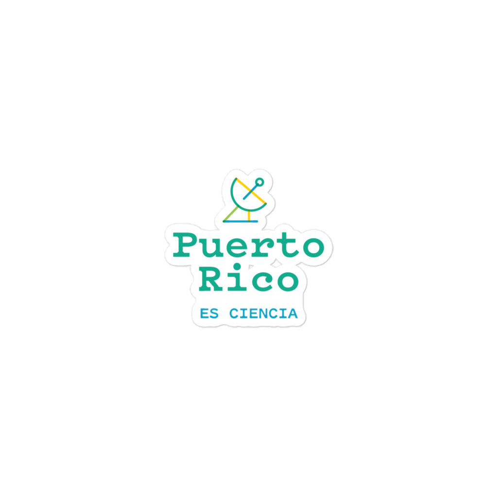 Puerto Rico es Ciencia (Radiotelescope) Bubble-free sticker