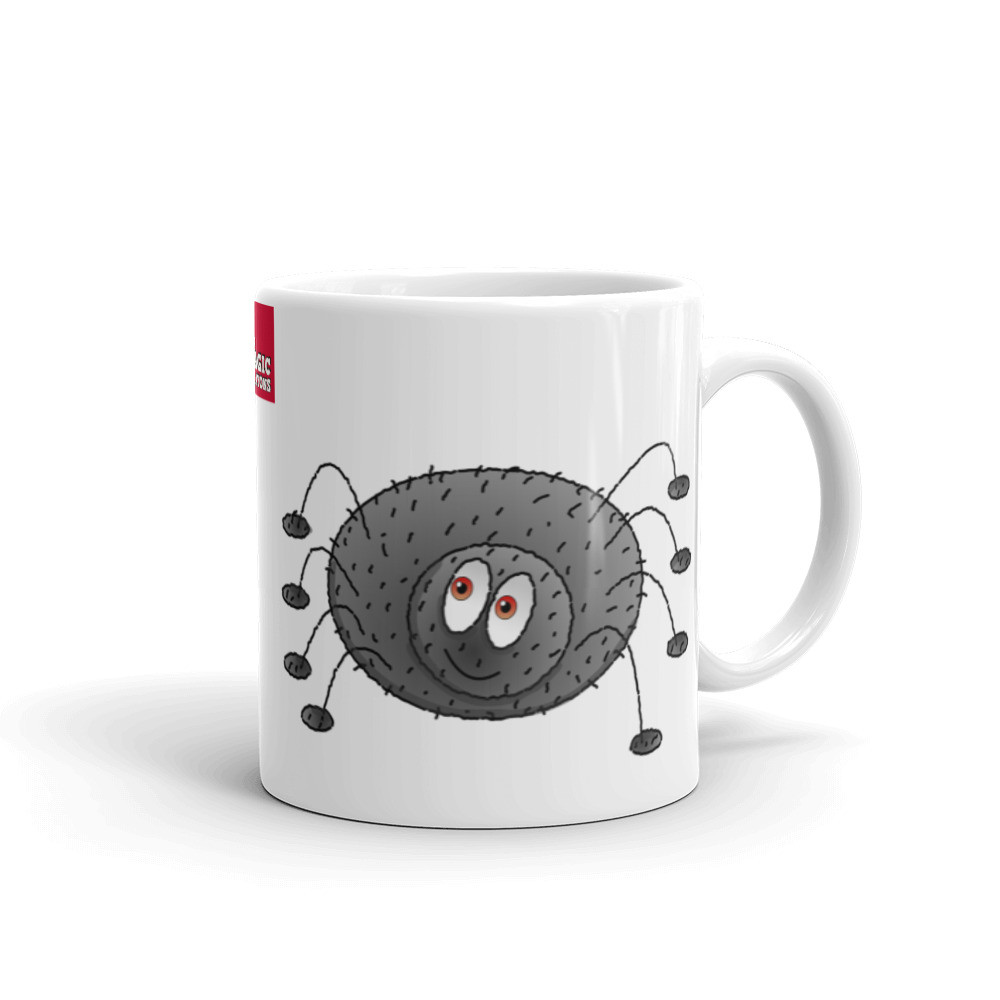 Spider Mug Spider Cartoon Mug Hand Drawn Mug Gift Idea Halloween Cute