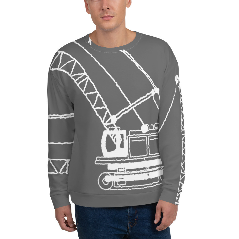 Unisex Construction Crane All Over Print Cartoon Sweatshirt