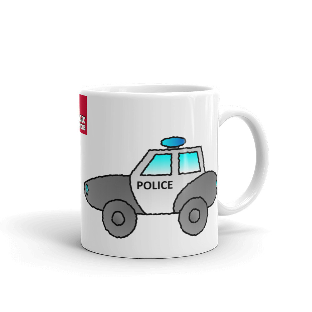 Police Car Mug Emergency Vehicle Mug Patrol Car Mug Cartoon Mug