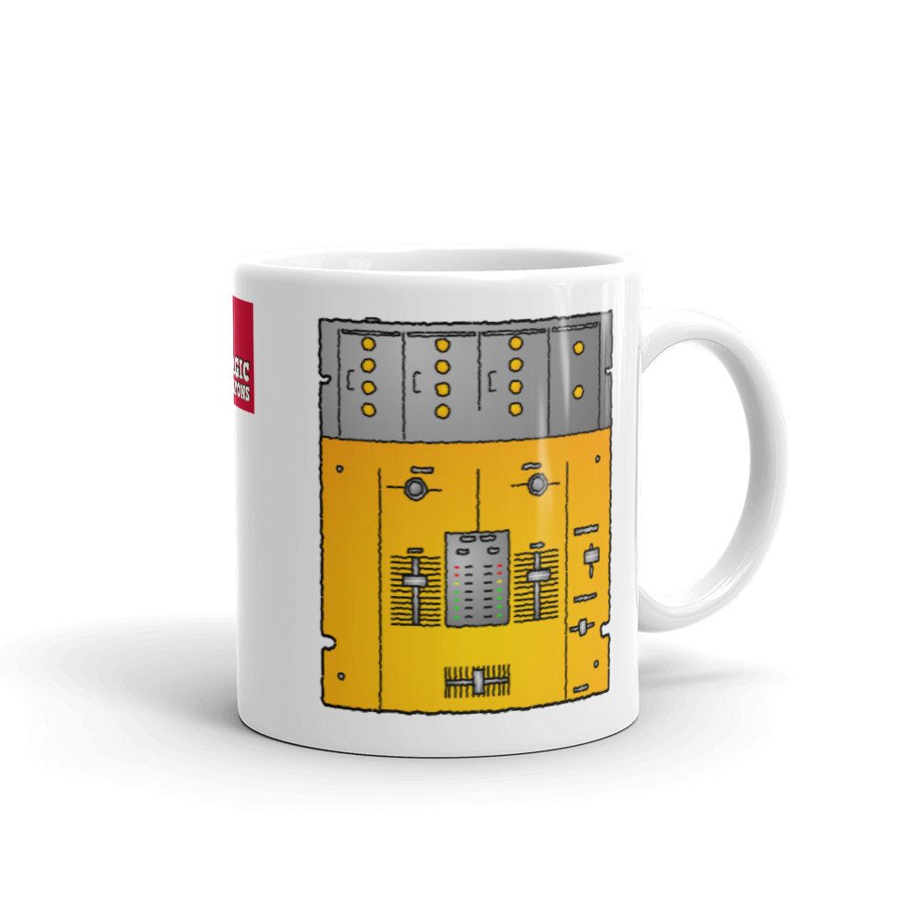 DJ Mixer Mug Scratch Hand Drawn Mug Cartoon Mixer Mug Gift Ideas