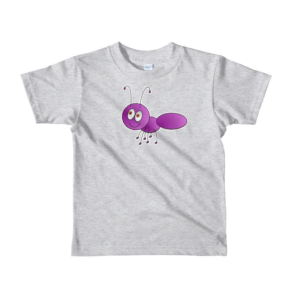 Kids Cartoon Ant Hand Drawn Short Sleeve T-Shirt Short