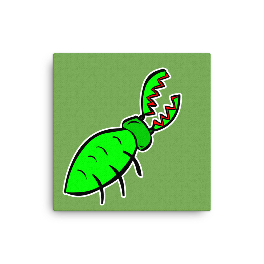 Green Japanese Scarab Beetle Monster Stag Beetle Canvas Studio Classroom Home Office 