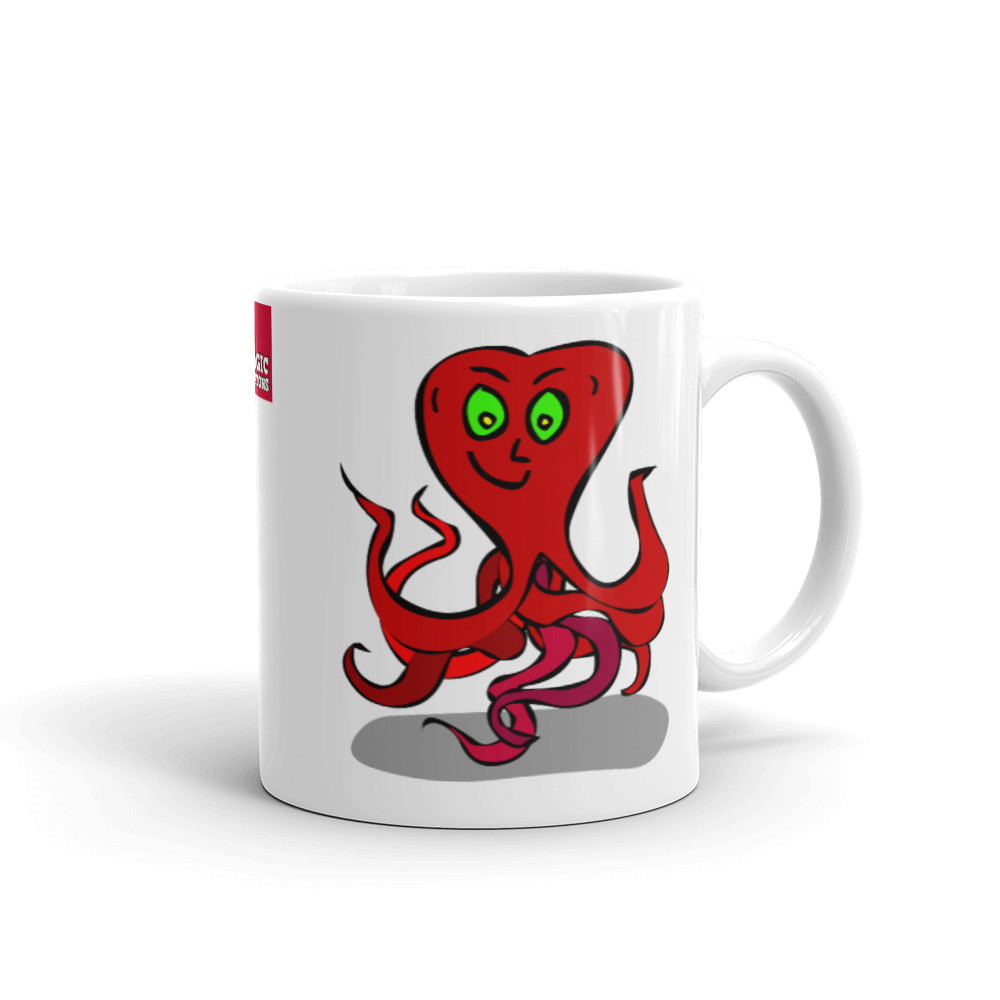 Octoplasmo Alien Monster Robot Sci-Fi Japanese Fun Cartoon 8-Legged Mug