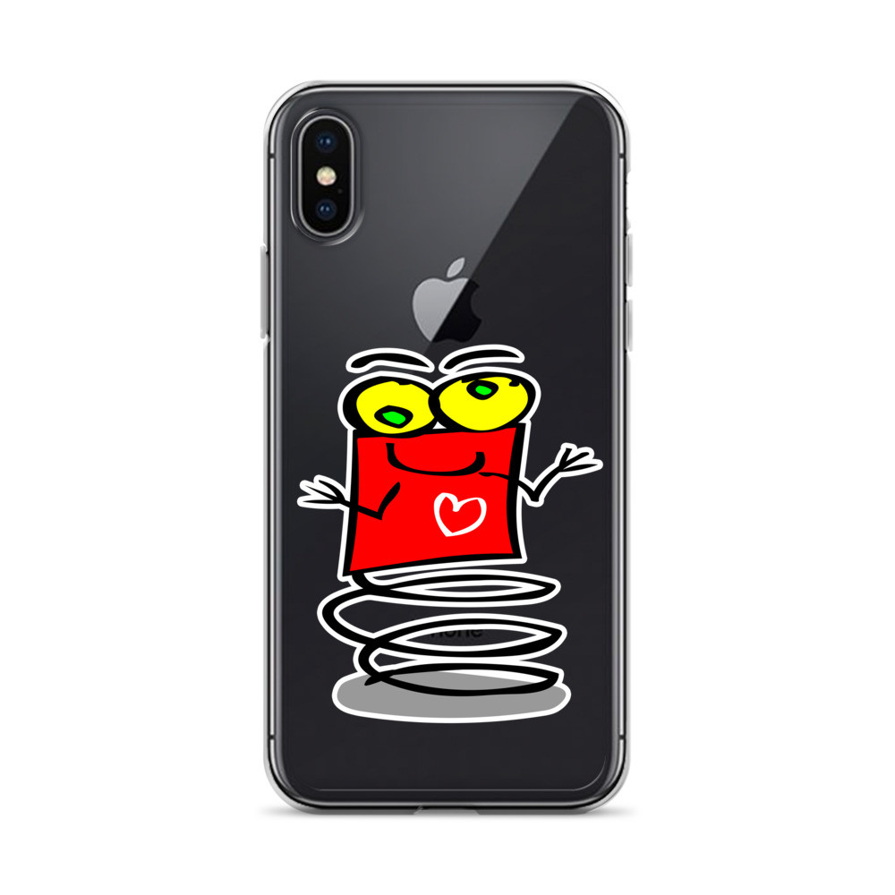Boingy the Red Bouncing Valentines Day Love Heart Alien Robot Spring Cute iPhone Case