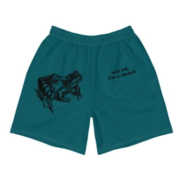 Kiss me I'm a Prince frog Men's Athletic Long Shorts