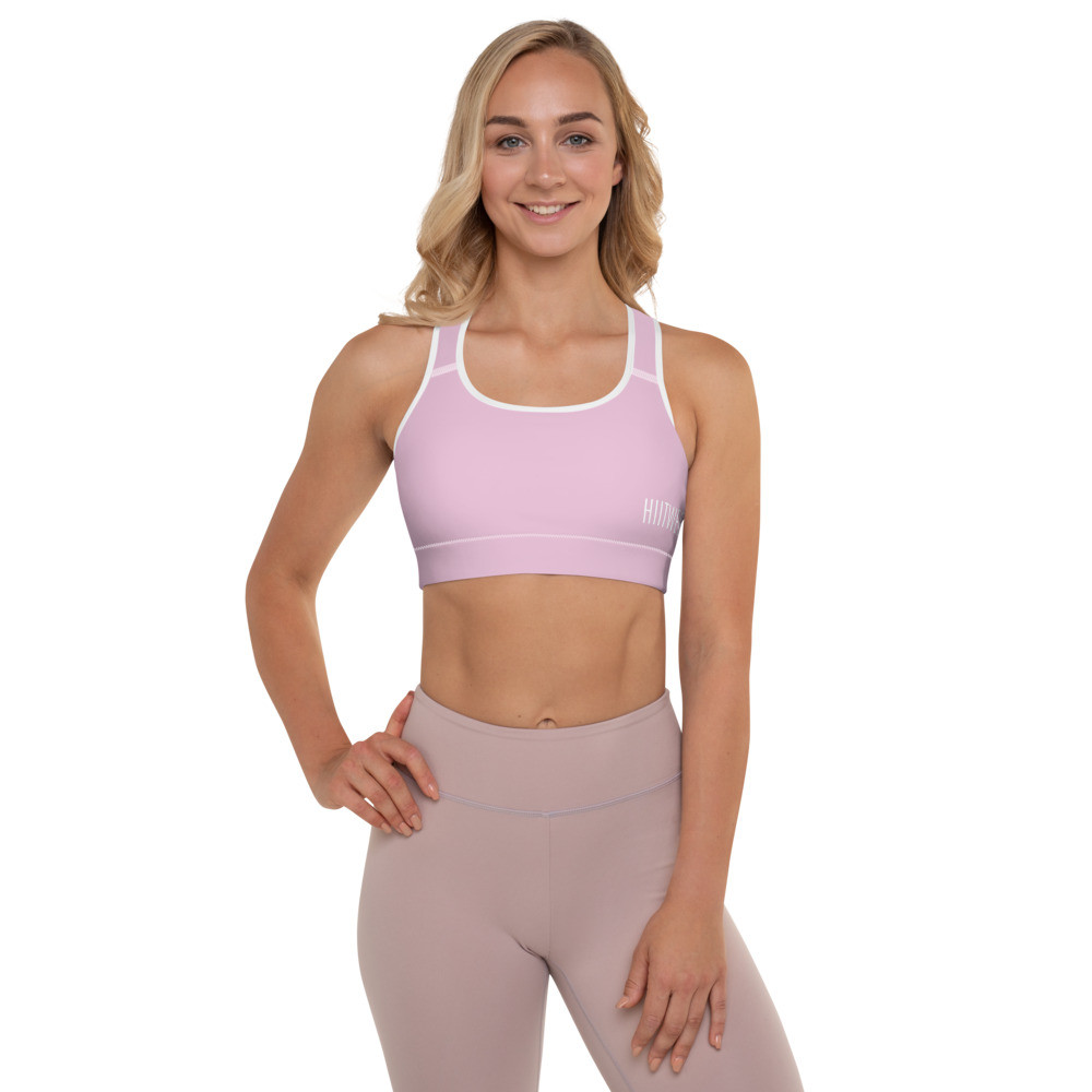 HIITWEEKLY Padded Sports Bra - PNK - Side Logo