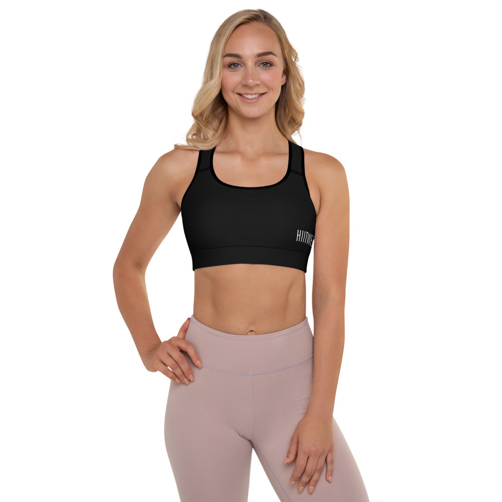 HIITWEEKLY Padded Sports Bra - BLK - Side Logo