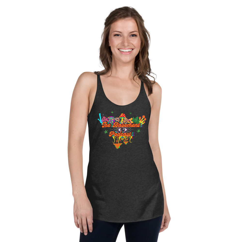 The Basement Podcast Women's Racerback Tank