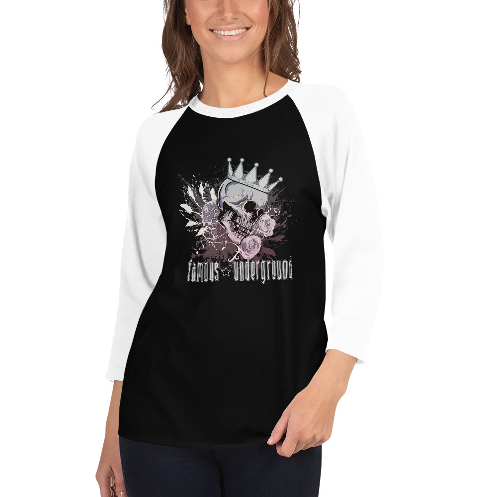 SKULL N CROWN Raglan T-Shirt