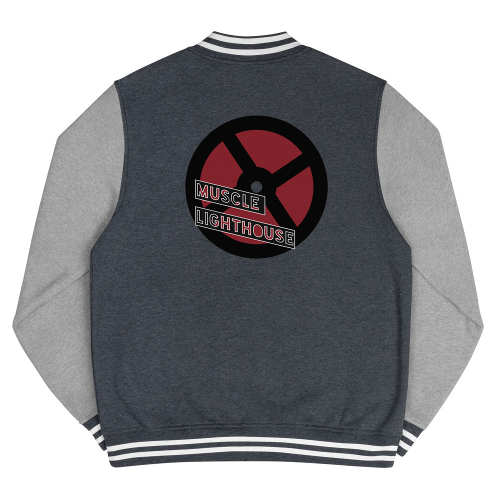 ML Barbell Plate Logo Men's Letterman Jacket