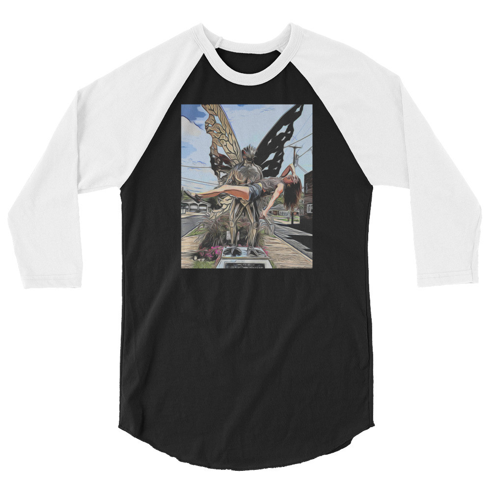 Bride Of Mothman 3/4 sleeve raglan shirt