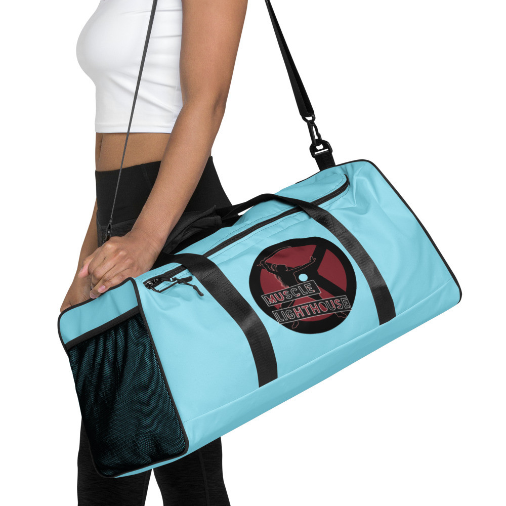 ML Plate w/ Swordswoman Logo Duffle bag Baby Blue