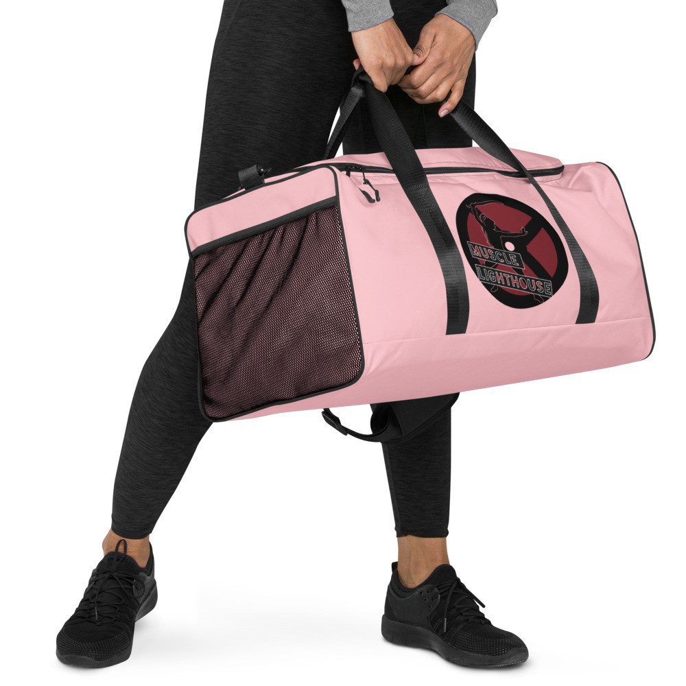 ML Plate w/ Swordswoman Logo Duffle bag Pink