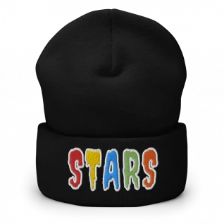 STARS Multi Colored Cuffed Beanie