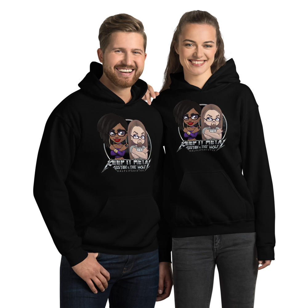 ''Keep It Metal'' Sistah & The Wolf Chibis | Unisex Hoodie