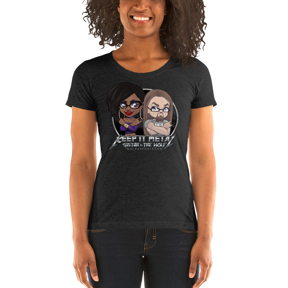 ''Keep It Metal'' Sistah & The Wolf Chibis | Women's Tri-Blend T-Shirt