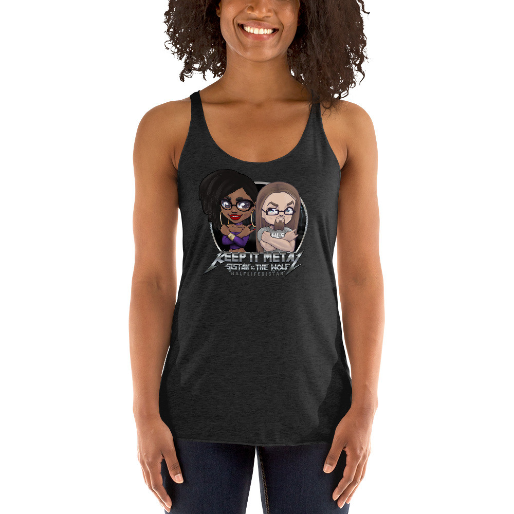 ''Keep It Metal'' Sistah & The Wolf Chibis | Women's Racerback Tank