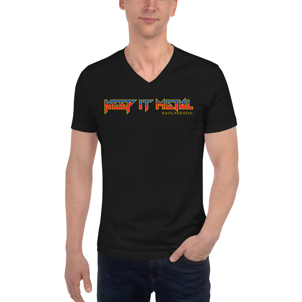 ''Keep It Metal'' SkyRez - Unisex V-Neck T-Shirt - Supah
