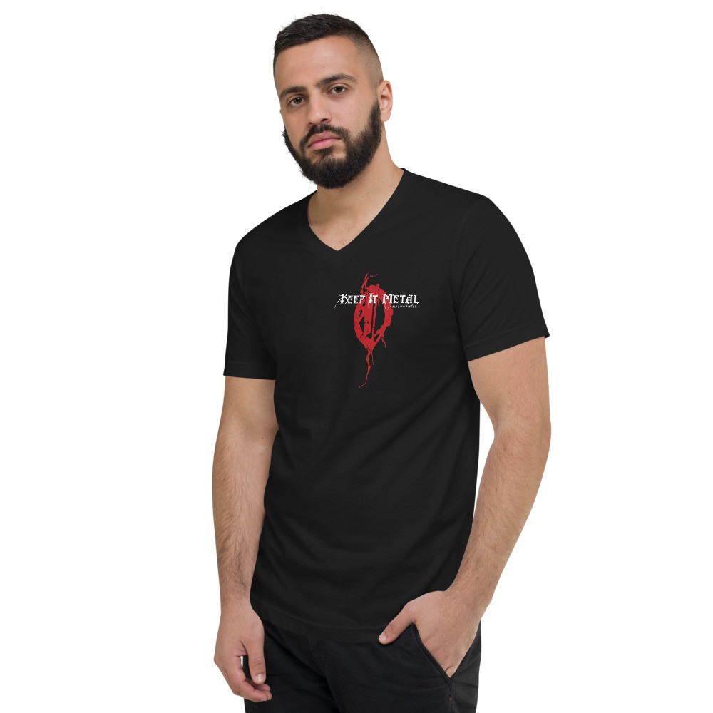 ''Keep It Metal'' [ONE] Unisex V-Neck T-Shirt - RedWT