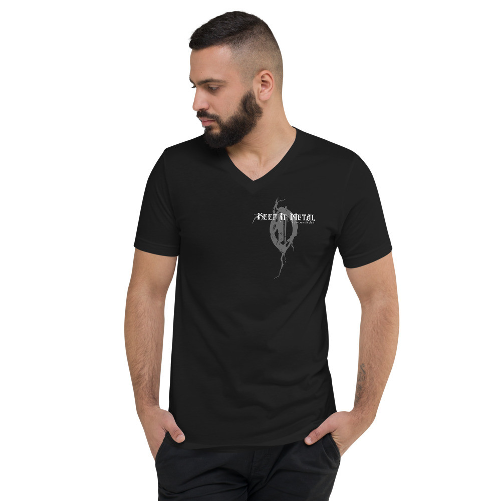 ''Keep It Metal'' [ONE] Unisex V-Neck T-Shirt - GreyWT