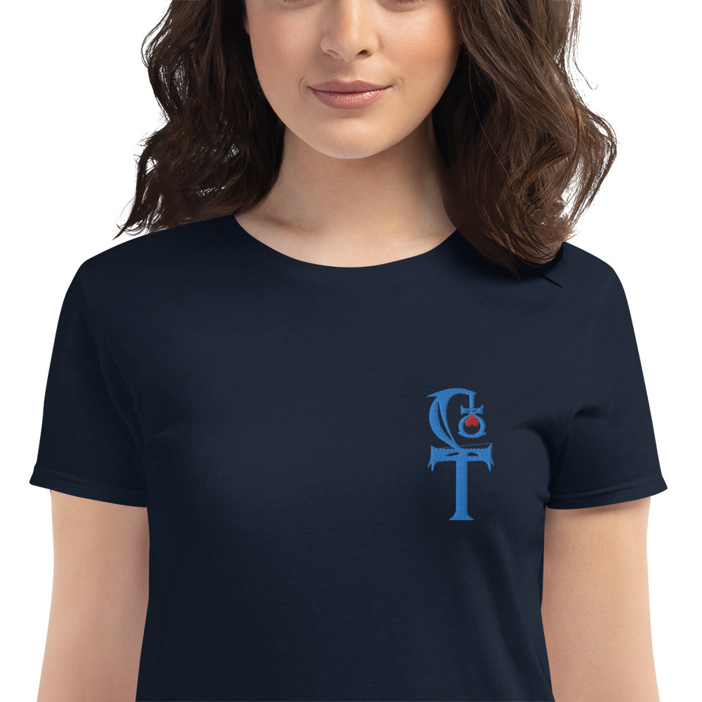 HLS Embroidered Unity Symbol - WEBBED - Women's Fashion Fit T-Shirt - Aqua