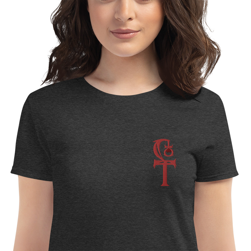 HLS Embroidered Unity Symbol - WEBBED - Women's Fashion Fit T-Shirt - Red