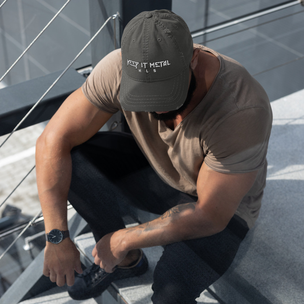 ''Keep It Metal'' SkyRez- Distressed Dad Hat - WT