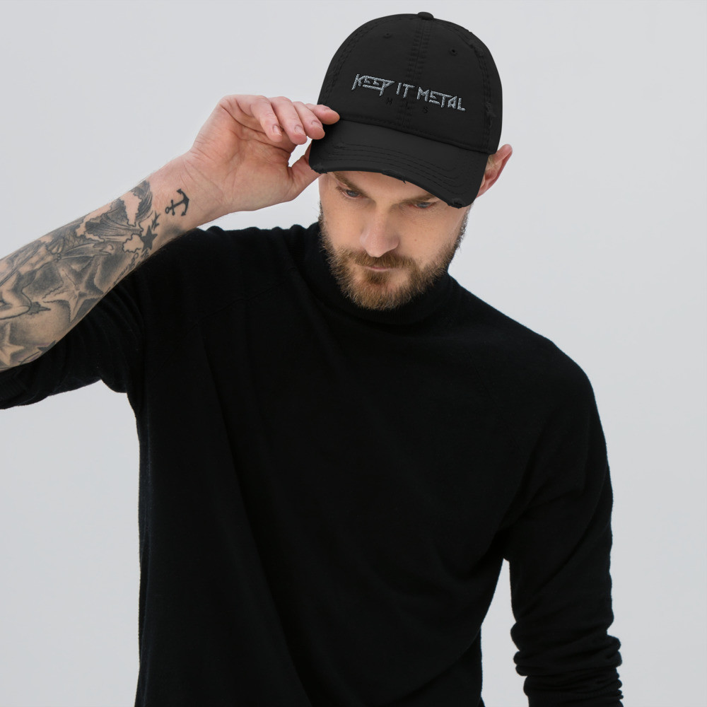 ''Keep It Metal'' SkyRez - Distressed Dad Hat - Grey