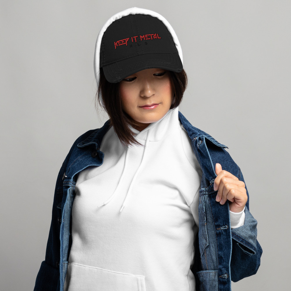''Keep It Metal'' SkyRez - Distressed Dad Hat - RedWT