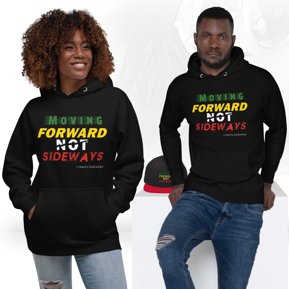 ''Moving Forward NOT Sideways'' Unisex Premium Hoodie V1 - Safari