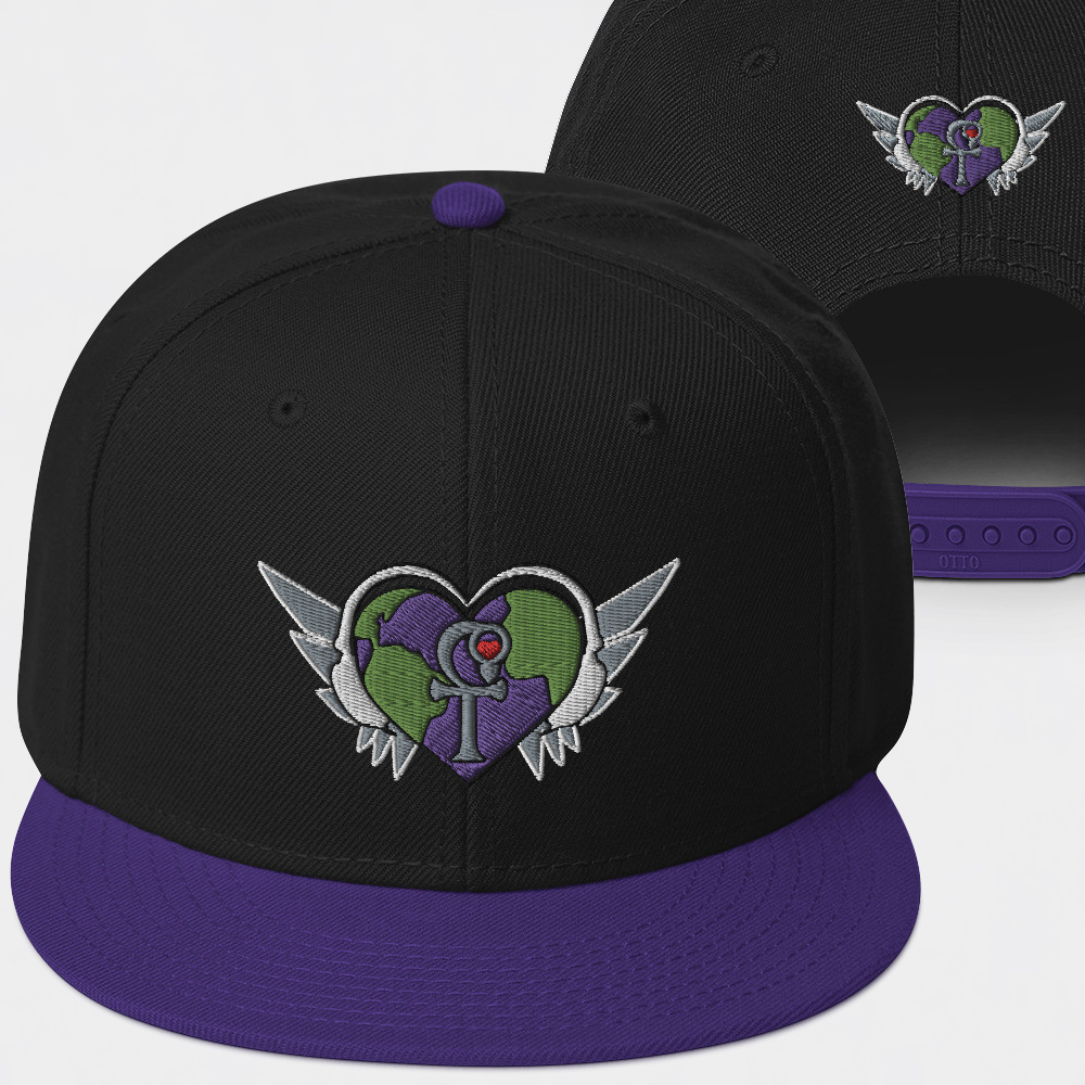 Heart MusicGlobe | Embroidered - Snapback Hat V2