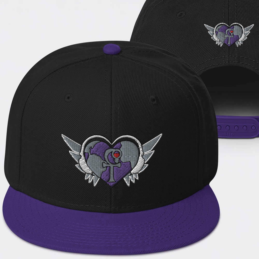 Heart MusicGlobe | Embroidered - Snapback Hat V1