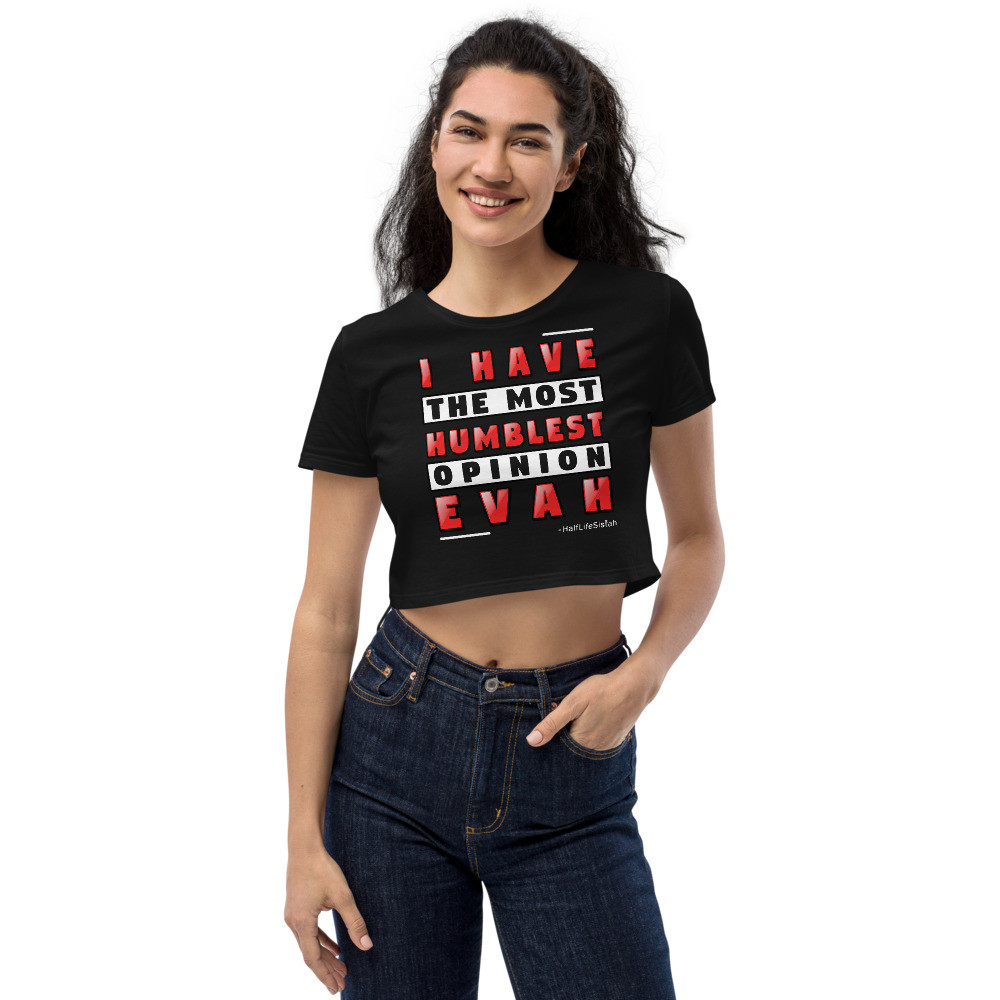 ''Humblest Opinion'' V1 - Organic Crop Top - RedWT