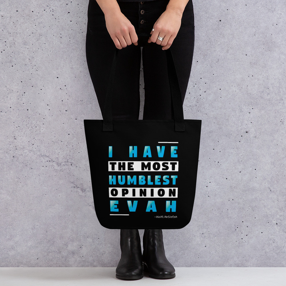 ''Humblest Opinion'' V1 - Tote bag - Aqua