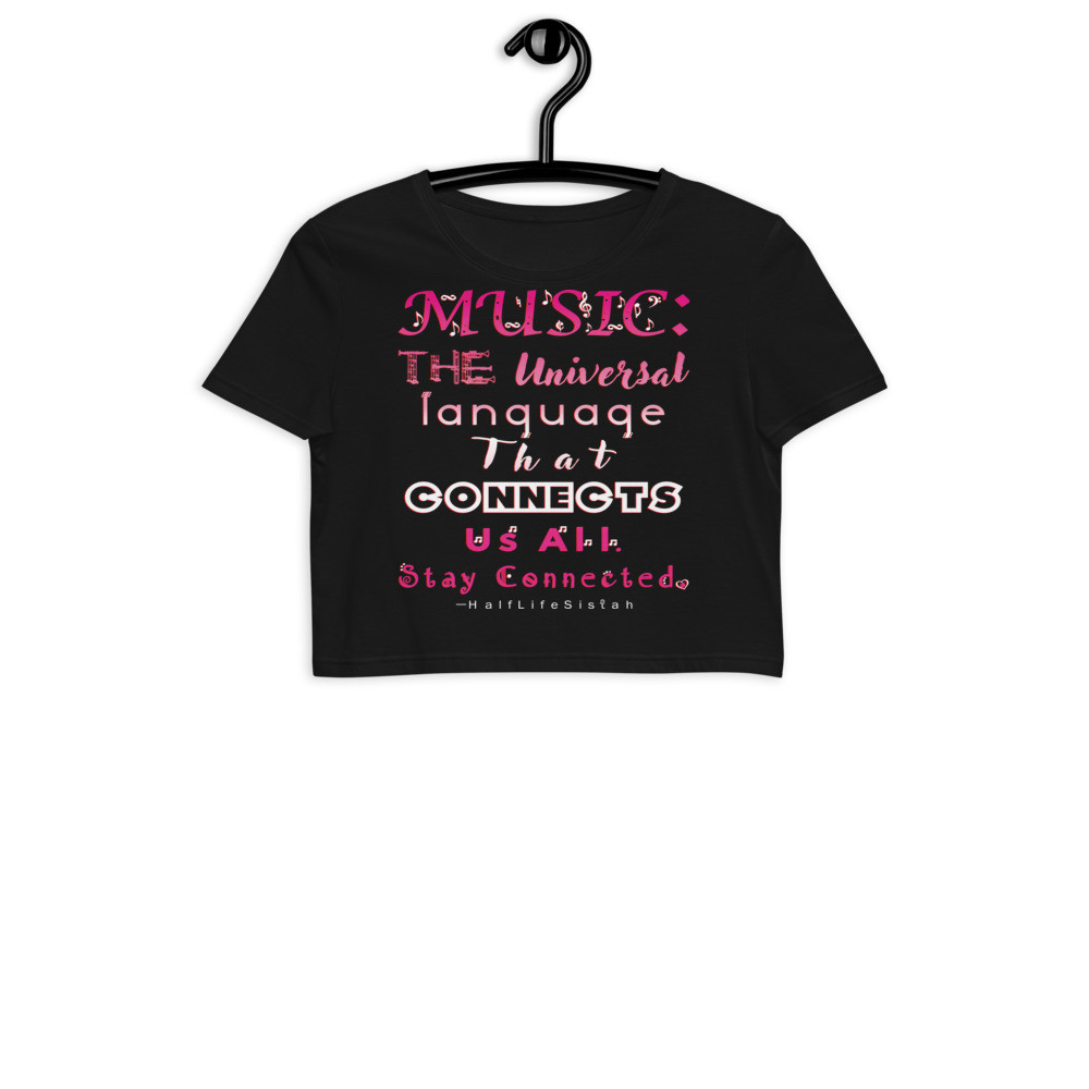 Universal Language - Organic Crop Top - HotPink